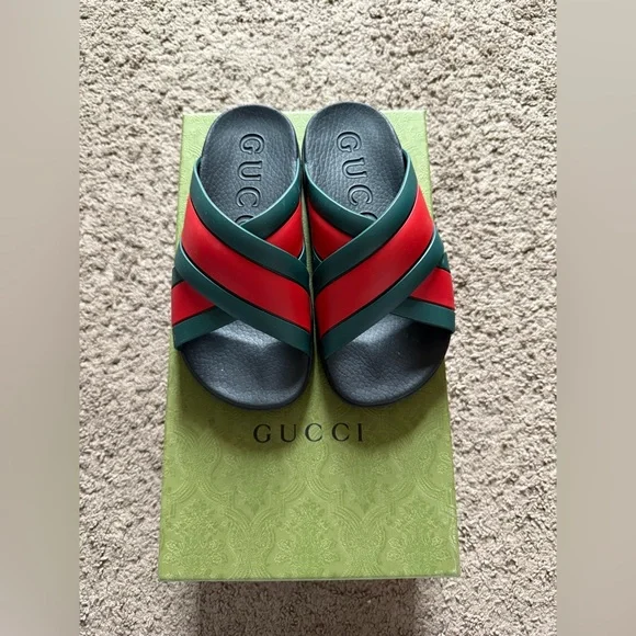 Authentic Gucci Rubber Slides - Picture 1 of 5